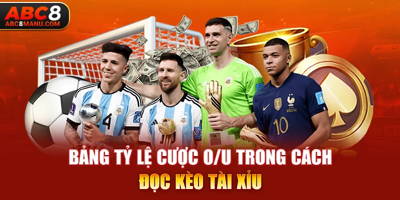 Bảng tỷ lệ cược O/U trong cách đọc kèo Tài Xỉu